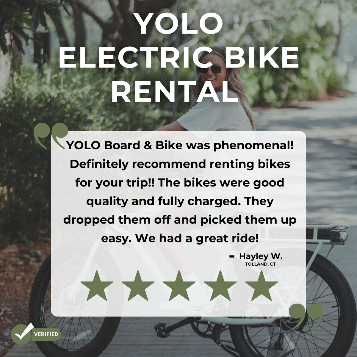 3 Day Electric Bike Rental Free Delivery YOLO Board and Bike