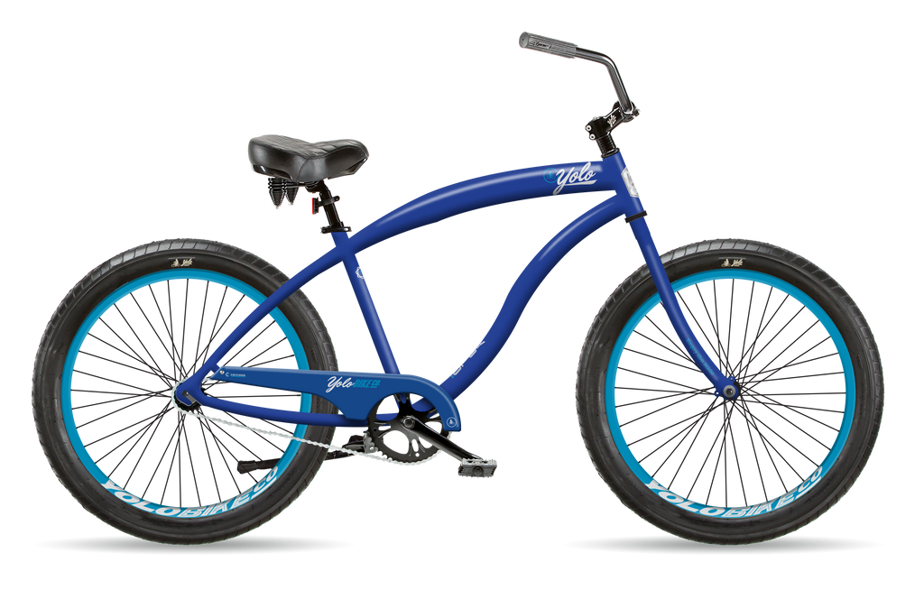 3" Fat Tire Beach Cruiser Bike - Royal Blue