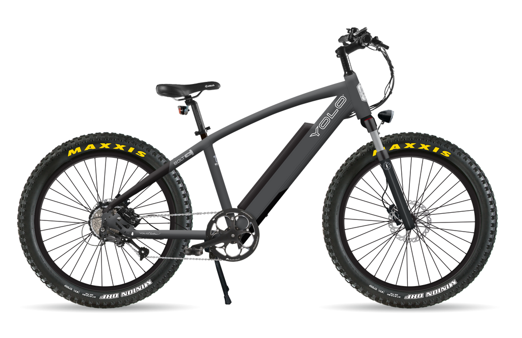 YOLO BOLT Electric Bike Graphite YOLO Board and Bike