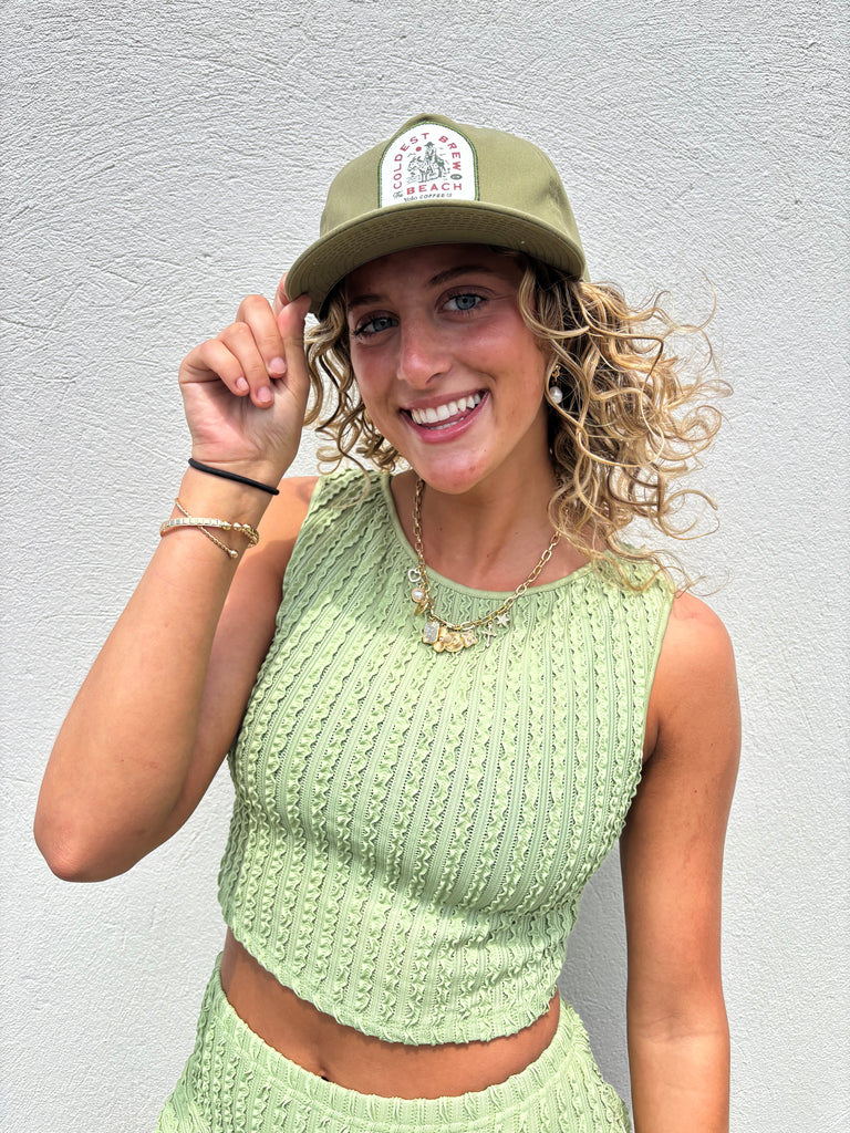 Olive Waxed Canvas Cold Brew Hat