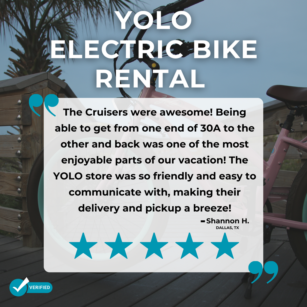 7 Day Electric Bike Rental | Free Delivery | YOLO Board and Bike