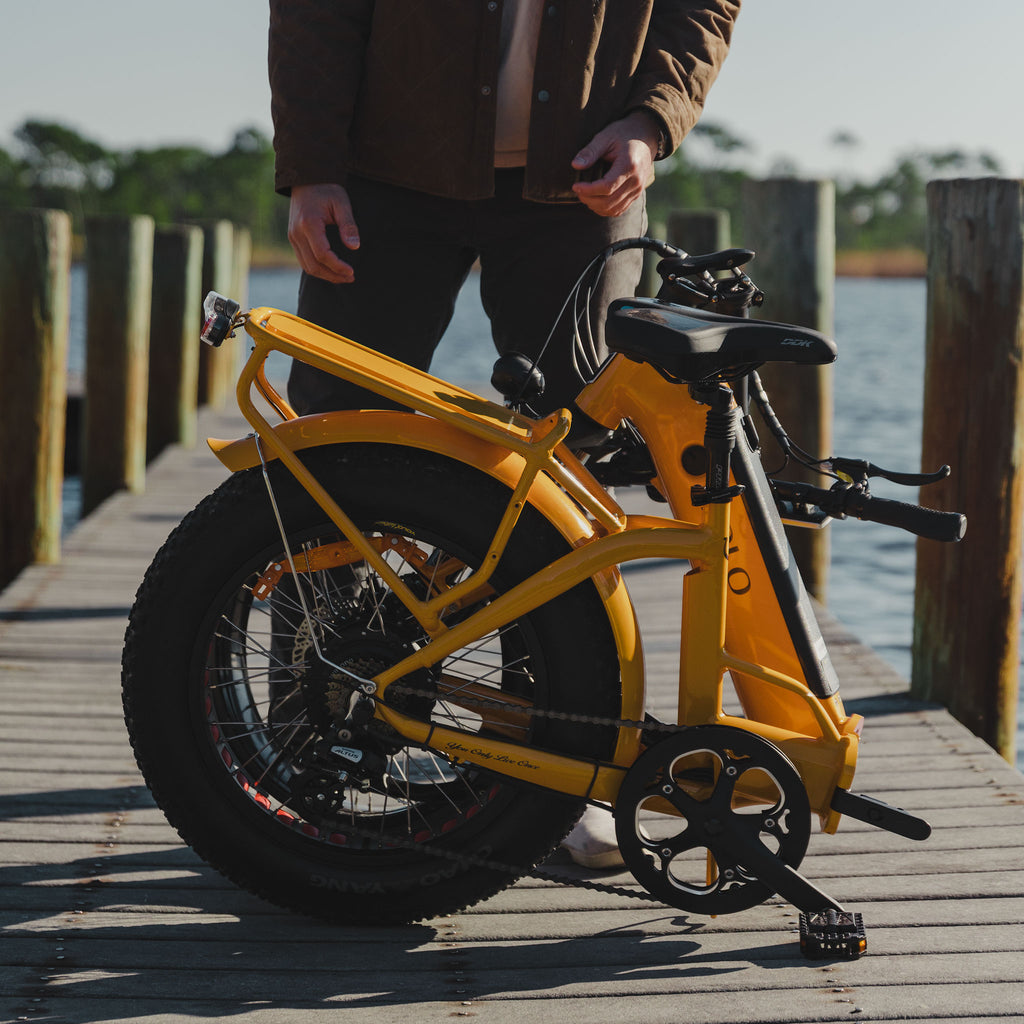 YOLO Bandit Folding Fat Tire Electric Bike Yellow