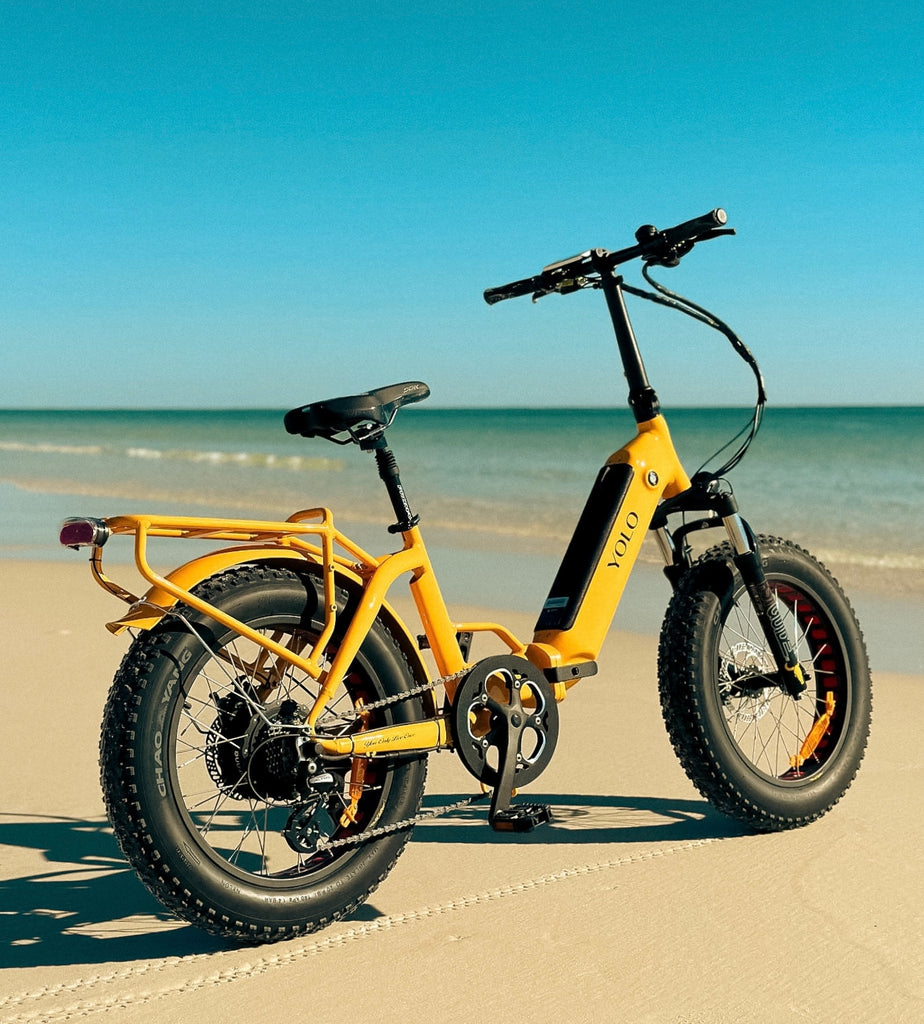 YOLO Bandit Folding Fat Tire Electric Bike Yellow